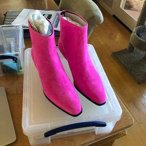 3.1 Phillip Lim Agatha Suede Bootie - Pink